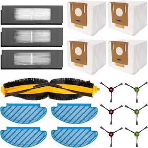 BlueStars Replacement Parts for ECOVACS DEEBOT OZMO T8 T8 AIVI T8 MAX N8 Pro N8 Pro+, Yeedi Vac Robot Vacuum Cleaner (1 Roller Brush + 6 Side Brush + 3 Filter + 4 Dust Bags + 4 Mop Cloth)
