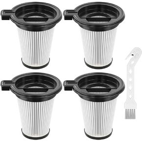 4 Pack Replacement Filters Compatiable with Wyze Cordless Vacuum Cleaner, Removable and Washable HEPA Filter Accessories Part Set with 1 Cleaning Brush for Wyze Handheld Cordless Vacuum Cleaner