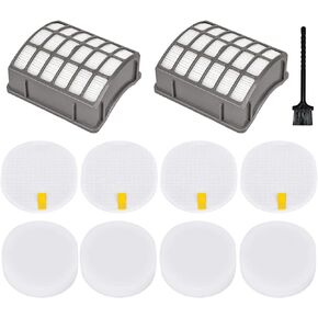 Filter Replacement Parts for Shark Navigator Professional NV60 NV70 NV71 NV80 NVC80C NV90 NV95 NV130 NV141 UV420,Rotator Professional XL Capacity NV90, 2 HEPA+4 Foam&Felt Filters