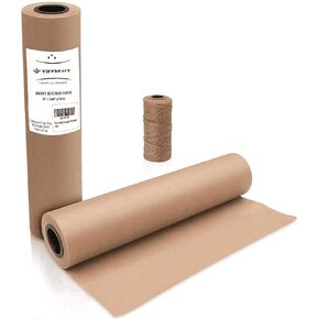 YRYM HT White Kraft Butcher Paper Roll -18 inch x 2100 inch (176 ft) Food Grade White Wrapping Paper for Meats of All Varieties - Unbleached Unwaxed and Uncoated
