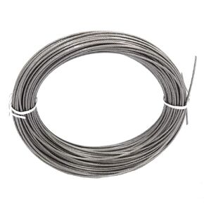 100 feet 1/16 inch (1.5 mm) 304 Stainless Steel Cable Wire Rope, 7x7 Standard,100 ft,with 10pcs Sleeves Stops