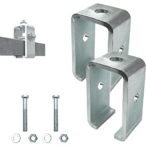 Channel Trolley Track Hanger Bracket for UNISTRUT Strut Channel, 1-5/8 Intermediate Support Hange Bracket for All 1-5/8" Channel Trolley Track (6 Set)