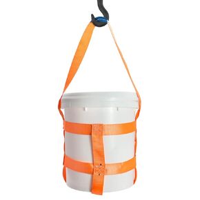 QWORK Bucket Sling for 5 Gallon Bucket, 2 Pack Drum Handling Sling with Belly Bands, 200Lbs Load Capacity