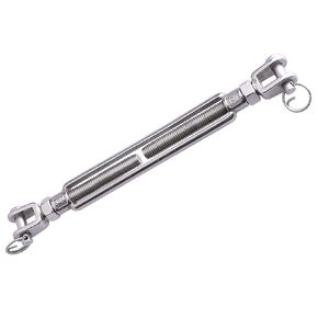 1/2 x 6.5 Inch SS Jaw and Jaw Turnbuckles M12 Turnbuckle, 304 Stainless Steel, 2200 lbs Load (4PCS)