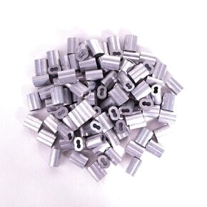 1/16 Cable Ferrule 200PCS, Aluminum Crimping Loop Sleeve for Wire Rope