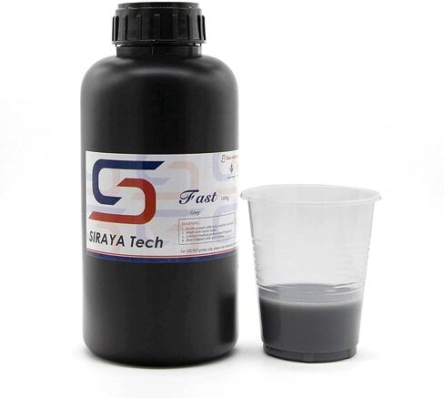 Siraya Tech راتنج طابعة ثلاثية الأبعاد سريع يشبه ABS 405 نانومتر معالجة بالأشعة فوق البنفسجية غير هشة عالية الدقة طباعة ثلاثية الأبعاد راتنج فوتوبوليمر قياسي سائل لطباعة LCD DLP ثلاثية الأبعاد (رمادي، 1 كجم) in Kuwait