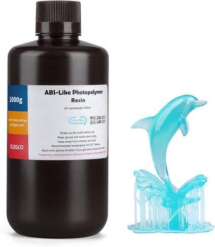 ELEGOO ABS-Like 3D Printer Resin LCD UV-Curing Resin 405nm Standard Photopolymer Resin for LCD 3D Printing Grey 1000g in Saudi Arabia