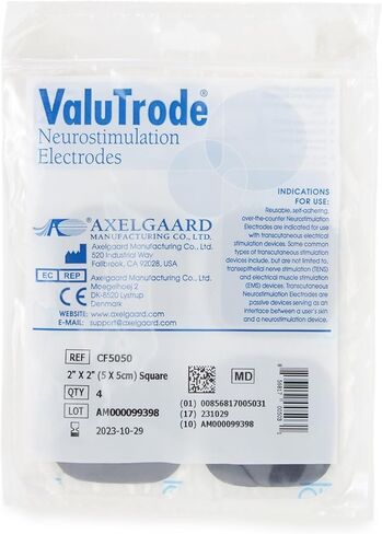 Axelgaard Valutrode # CF5050 2 "× 2" أقطاب علوية من القماش مربعة الشكل 4 في كل عبوة - 10 عبوات in Saudi Arabia