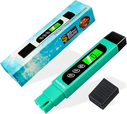 جهاز قياس جودة المياه TDS، مقياس التوصيل الرقمي HASFINE 3 في 1 TDS، EC ومقياس درجة الحرارة، قلم اختبار الدقة 0-9999 جزء في المليون متر لمياه الشرب وأحواض السمك وحمام السباحة والمزيد in Kuwait