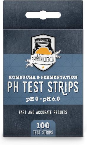 Kombucha pH Test Strips - pH Range 0-6 | 100 Test Sticks | Instant Read | Food Service, Brewing and Fermentation Test Strips in Saudi Arabia