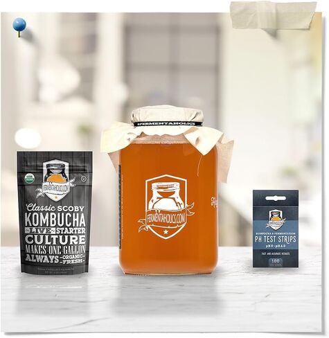 Kombucha pH Test Strips - pH Range 0-6 | 100 Test Sticks | Instant Read | Food Service, Brewing and Fermentation Test Strips in Saudi Arabia