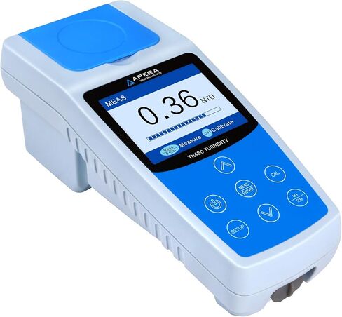 Apera Instruments, LLC-AI481 TN400 مقياس التعكر المحمول، مستشعر الأشعة تحت الحمراء، متوافق مع ISO 7027، حلول قياسية معتمدة من وكالة حماية البيئة (EPA) لسهولة المعايرة، الدقة: ±2%+ضوء شارد in Kuwait