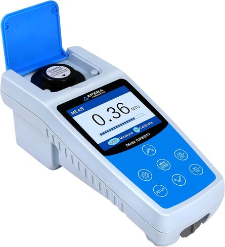 Apera Instruments, LLC-AI481 TN400 مقياس التعكر المحمول، مستشعر الأشعة تحت الحمراء، متوافق مع ISO 7027، حلول قياسية معتمدة من وكالة حماية البيئة (EPA) لسهولة المعايرة، الدقة: ±2%+ضوء شارد in Kuwait