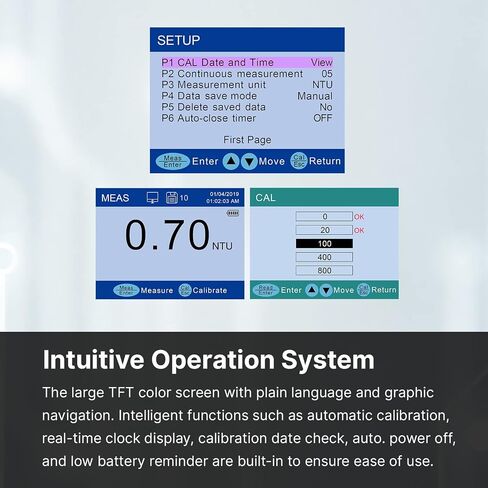 Apera Instruments, LLC-AI481 TN400 مقياس التعكر المحمول، مستشعر الأشعة تحت الحمراء، متوافق مع ISO 7027، حلول قياسية معتمدة من وكالة حماية البيئة (EPA) لسهولة المعايرة، الدقة: ±2%+ضوء شارد in Kuwait