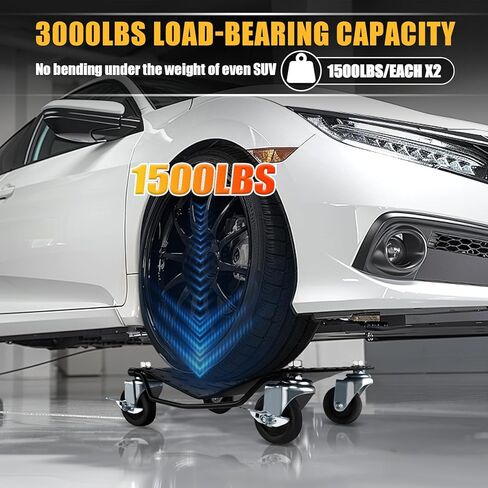 عربة متحركة بوزن 3000 رطل، دوللي عجلة السيارة، مجموعة من قطعتين، إطار سيارة عالي التحمل kes Cart نقل السيارات والشاحنات والمقطورات in Kuwait