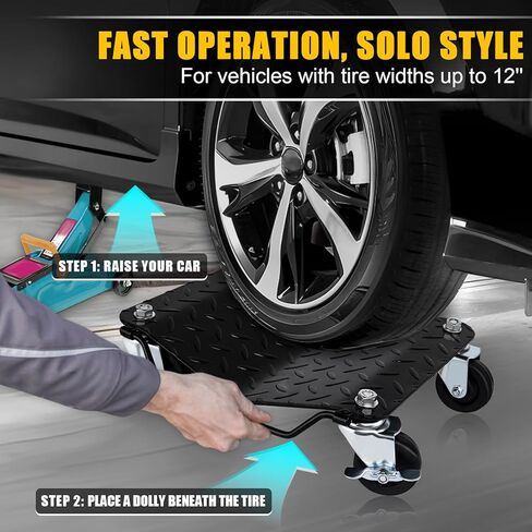 عربة متحركة بوزن 3000 رطل، دوللي عجلة السيارة، مجموعة من قطعتين، إطار سيارة عالي التحمل kes Cart نقل السيارات والشاحنات والمقطورات in Kuwait