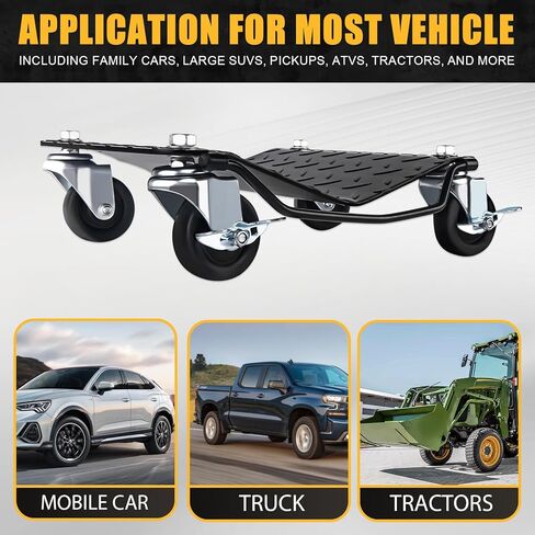 عربة متحركة بوزن 3000 رطل، دوللي عجلة السيارة، مجموعة من قطعتين، إطار سيارة عالي التحمل kes Cart نقل السيارات والشاحنات والمقطورات in Kuwait