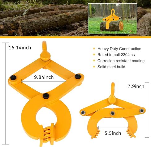 Pallet Puller Clamp 2204lbs Stump Puller Steel Single Scissor Truck Material Handling，5.5 Inch Jaw Opening Pallet Grabber， for Hoisting Wood, Boards in Kuwait