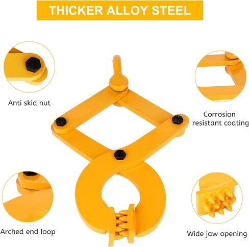 Pallet Puller Clamp 2204lbs Stump Puller Steel Single Scissor Truck Material Handling，5.5 Inch Jaw Opening Pallet Grabber， for Hoisting Wood, Boards in Kuwait