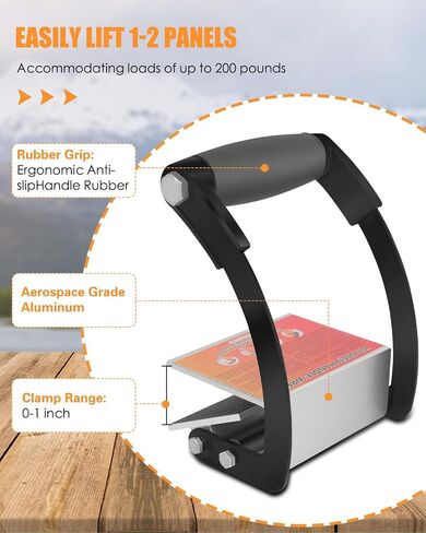 GCCSJ Panel Carrier, Drywall Carrying Tool for Wood, Plywood Lifting Tool with 0-1 Inch Grip Range, Save Effort Wear Resistant Gripper Clamp in Saudi Arabia