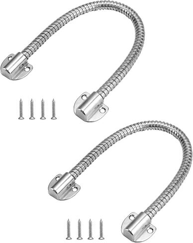 QWORK Door Loop Wire Protector, 1 Pack Steel Flexible Armored Door Cord with End Cap, (16" Long,1/2" OD, 3/8"ID) in Kuwait