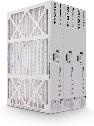 هانيويل هوم 20x25x4 MERV 8، فلتر هواء فرن التيار المتردد، عبوة واحدة (CF100A1025) (الأبعاد الفعلية: 19.94 × 24.87 × 4.38 بوصة) in Saudi Arabia