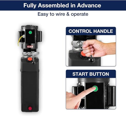مضخة هيدروليكية سعة 3.7 جالون 2950 رطل لكل بوصة مربعة وحدة الطاقة الهيدروليكية لرفع السيارة 3 حصان حزمة الطاقة الهيدروليكية لرفع السيارة بعمودين و4 in Kuwait