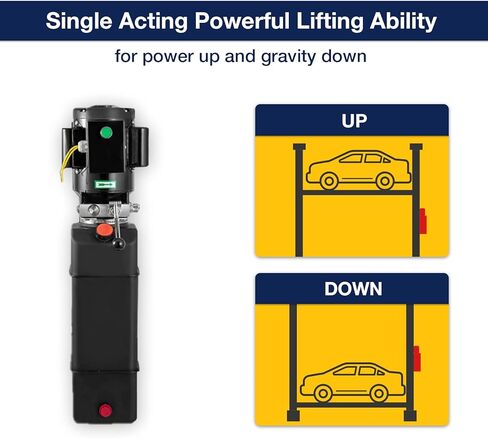 مضخة هيدروليكية سعة 3.7 جالون 2950 رطل لكل بوصة مربعة وحدة الطاقة الهيدروليكية لرفع السيارة 3 حصان حزمة الطاقة الهيدروليكية لرفع السيارة بعمودين و4 in Kuwait