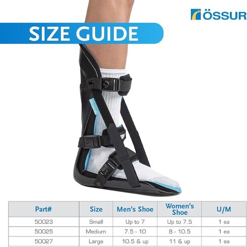 Össur Airform Night Splint - Plantar Fasciitis & Heel Pain Relief - Adjustable Support for Men & Women - Orthopedic Sleep Aid for Foot Arch Pain, Achilles Tendonitis, and Recovery - Medium in Saudi Arabia
