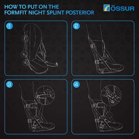 Össur Airform Night Splint - Plantar Fasciitis & Heel Pain Relief - Adjustable Support for Men & Women - Orthopedic Sleep Aid for Foot Arch Pain, Achilles Tendonitis, and Recovery - Medium in Saudi Arabia