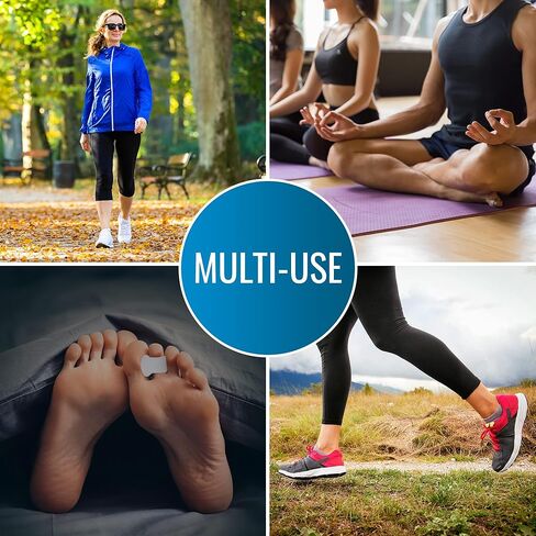 Gel Bunion Toe Separators, Pack of 4, Soft Medical Grade Gell, Reduces Rubbing, FSA & HSA Eligible, One Size Fits Most, Reusable in Kuwait