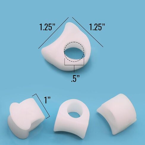 Gel Bunion Toe Separators, Pack of 4, Soft Medical Grade Gell, Reduces Rubbing, FSA & HSA Eligible, One Size Fits Most, Reusable in Kuwait