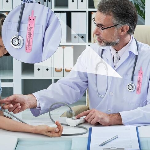 أداة قياس فرجار تخطيط القلب الكهربائي من EKG مع مقسم رسم تخطيط القلب الكهربائي للأطباء والممرضات وطلاب الطب (عبوة واحدة، وردي) in Saudi Arabia