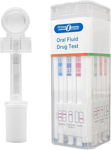 Prime Screen [1 Pack] 12 Panel Saliva Oral Fluid Test Kit, No Saturation Indicator (AMP, BAR, BUP, BZO, COC, MDMA, MET, MTD, OPI, OXY, PCP, THC) - QODOA-6126 in Saudi Arabia