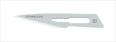 MedBlades Box of 100 Each Stainless Steel Blades, Sterile, Individually Foil Wrapped. Dental, Surgical, Hobby, Craft & More (# 12) in Saudi Arabia
