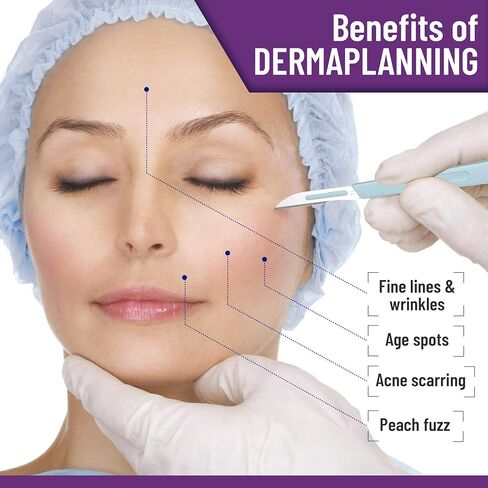 Disposable 10r Blades Dermaplaning Scalpels - Pack of 10 Dermaplane Blades Scalpel 10r, Size 10r Scalpel Blades, High Carbon Steel Dermaplane Razor 10r Disposable Scalpels, Sterile in Saudi Arabia