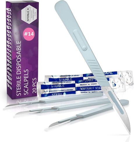 Disposable 10r Blades Dermaplaning Scalpels - Pack of 10 Dermaplane Blades Scalpel 10r, Size 10r Scalpel Blades, High Carbon Steel Dermaplane Razor 10r Disposable Scalpels, Sterile in Saudi Arabia