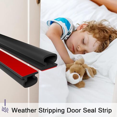 Door Weather Stripping Door Seal Strip, Self-Adhesive Rubber Door Seal Strip for Door Frame Soundproof Insulation, Door Draft Stopper for Windows Exterior Door Large Gap (23Ft/7M,White) in Saudi Arabia