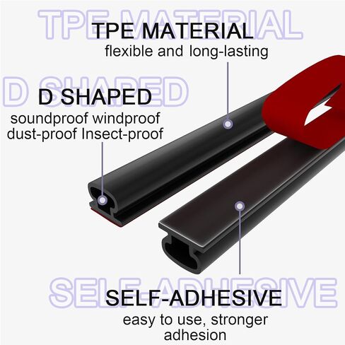 Door Weather Stripping Door Seal Strip, Self-Adhesive Rubber Door Seal Strip for Door Frame Soundproof Insulation, Door Draft Stopper for Windows Exterior Door Large Gap (23Ft/7M,White) in Saudi Arabia
