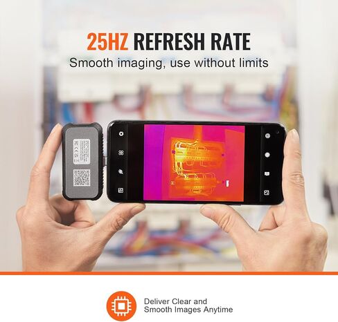 VEVOR Thermal Imaging Camera, 240x180 IR Resolution with 2MP Visual Camera, 20Hz Refresh Rate Infrared Camera with -4℉~1022℉ Temperature Range, 64G Built-in SD Card and Rechargeable Li-ion Battery in Saudi Arabia
