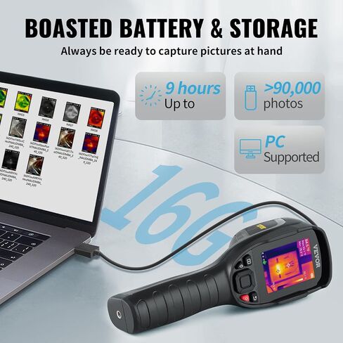 VEVOR Thermal Imaging Camera, 240x180 IR Resolution with 2MP Visual Camera, 20Hz Refresh Rate Infrared Camera with -4℉~1022℉ Temperature Range, 64G Built-in SD Card and Rechargeable Li-ion Battery in Saudi Arabia