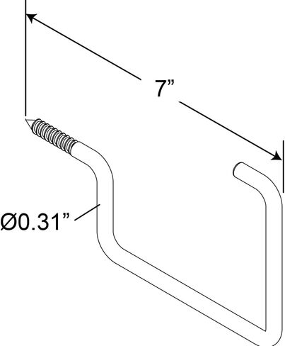 Prime-Line MP9207-2 Screw-In Utility Hook, 7 In., Steel Rod, Gray Rubber Coating (2 Pack) in Saudi Arabia