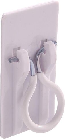 حامل مكنسة هاردوير إسينشالز 852988، أبيض لاصق مدعوم، عبوة من قطعتين in Kuwait