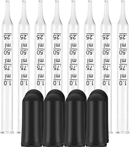Glass Liquid Droppers, 1 ml Essential Oil Dropper Pipette Calibrated Glass Stain Dropper for Essential Oil Makeup Art Liquid Plant with Kraft Boxes (40) in Saudi Arabia