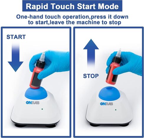 ONiLAB Mini Vortex Mixer with Touch Function, Lab Mixing, Nail Polish,Eyelash Adhesives and Acrylic Paints Mixing, Lab Vortexer for Tubes,Include 120 pcs Stainless Steel Mixing Balls in Saudi Arabia
