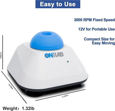 ONiLAB Mini Vortex Mixer with Touch Function, Lab Mixing, Nail Polish,Eyelash Adhesives and Acrylic Paints Mixing, Lab Vortexer for Tubes,Include 120 pcs Stainless Steel Mixing Balls in Saudi Arabia