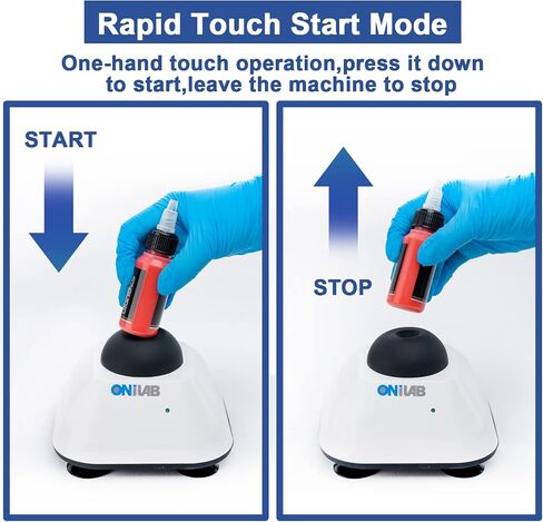 ONiLAB Mini Vortex Mixer with Touch Function, Lab Mixing, Nail Polish,Eyelash Adhesives and Acrylic Paints Mixing, Lab Vortexer for Tubes,Include 120 pcs Stainless Steel Mixing Balls in Saudi Arabia