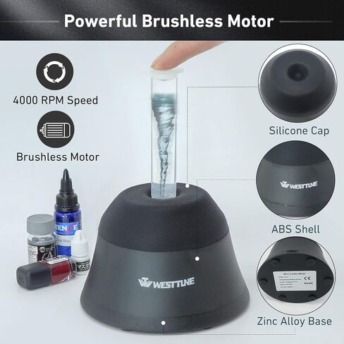4000rpm Mini Vortex Mixer Lab Paint Shaker,Scientific Vortex Shaker with Touch Function for Eyelash Sharker Glue Adhesives Gel Polish and Test Tubes Vortex Mixing,Black in Saudi Arabia