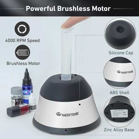 4000rpm Mini Vortex Mixer Lab Paint Shaker,Scientific Vortex Shaker with Touch Function for Eyelash Sharker Glue Adhesives Gel Polish and Test Tubes Vortex Mixing,Black in Saudi Arabia
