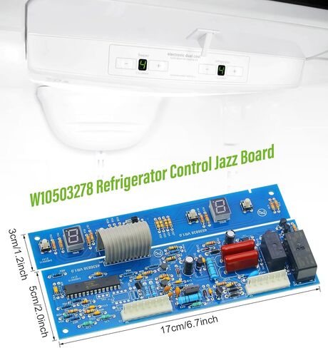 W10503278 لوحة التحكم في الثلاجة لـ Whirlpool، WPW10503278 استبدال لوحة التحكم لـ Whirlpool Maytag Kenmore Amana W10165748، W10503278، 12868513، AP6022400، PS11755733 in Kuwait